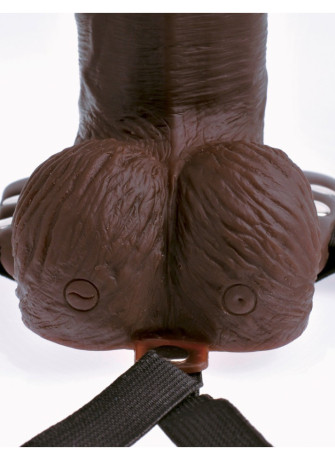 8" Hollow Rechargeable Strap-on with Remote